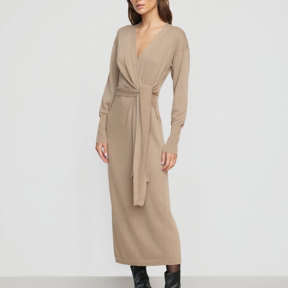 Modern Citizen Linden Front Wrap Sweater Dress